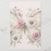 Papeterie Papillon floral atténué (Dos)