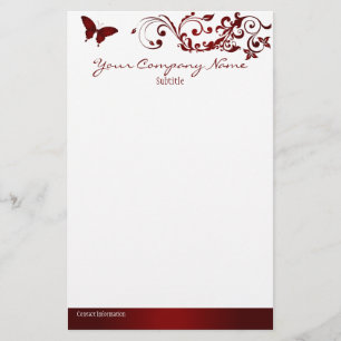 Papeterie Papillon rouge