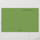 Papeterie Papillon vert (Dos)