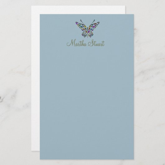 Papeterie Papillon Whispers CHANGER DE COULEUR ~ Papier (Devant / Derrière)