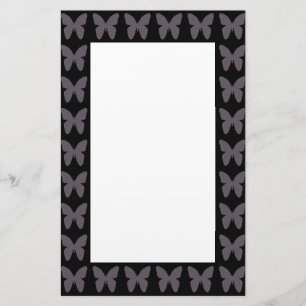 Papeterie Papillons Motif En Noir Et Blanc
