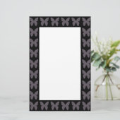 Papeterie Papillons Motif En Noir Et Blanc (Debout devant)