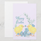 Papeterie Pâques Joyeuses Avec Bébés (Devant / Derrière)