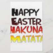 Papeterie Pâques joyeuses : Hakuna Matata Text Art Design (Devant)