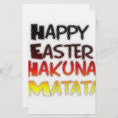 Papeterie Pâques joyeuses : Hakuna Matata Text Art Design (Devant / Derrière)