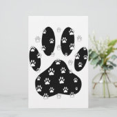 Papeterie Paquets blancs sur l'Empreinte de patte noir (Debout devant)