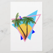 Papeterie paradis tropical de forme années 80 (Dos)