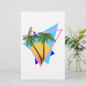 Papeterie paradis tropical de forme années 80 (Debout devant)