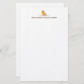 Papeterie Parakeet Parrot mignonne Bird Texte personnalisé (Devant / Derrière)