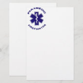 Papeterie Paramedic du pompier (Devant / Derrière)