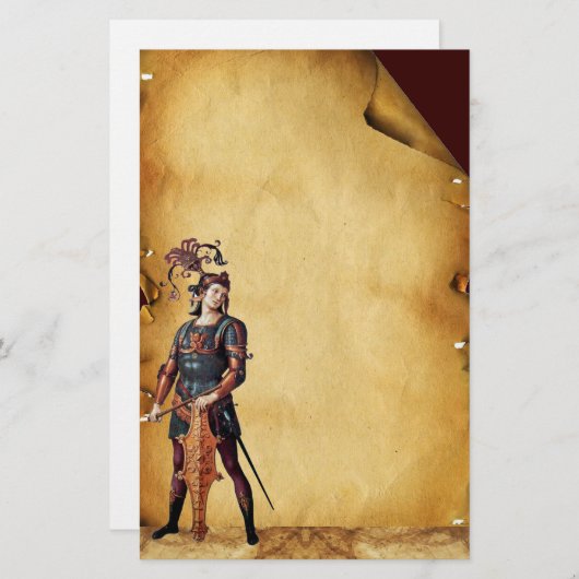 PAPETERIE PARCHEMENT ANTIQUE SAINT GEORGE (Devant / Derrière)