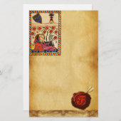 PAPETERIE PARCHEMENT D'AMOUR ÉTERNEL MONOGRAMME DE SCEAU DE  (Devant / Derrière)