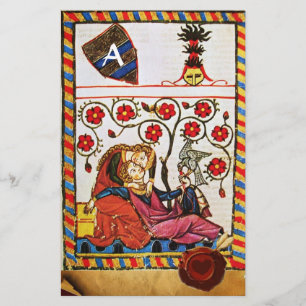 PAPETERIE PARCHEMENT D'AMOUR ÉTERNEL MONOGRAMME DE SCEAU DE 