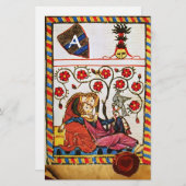 PAPETERIE PARCHEMENT D'AMOUR ÉTERNEL MONOGRAMME DE SCEAU DE  (Devant / Derrière)