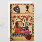 PAPETERIE PARCHEMENT D'AMOUR ÉTERNEL MONOGRAMME DE SCEAU DE  (Devant / Derrière)