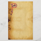 PAPETERIE PARCHEMENT DE MONOGRAMME P CELTIQUE (Devant)