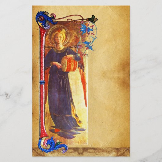 PAPETERIE PARCHEMENT FLORAL DE L'ANGE DE NOËL (Devant)