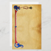 PAPETERIE PARCHEMENT FLORENTIEL ANTIQUE (Devant / Derrière)