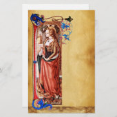 PAPETERIE PARCHEMENT FLORENTIEL FLORENTINE SAINT MARY MAGDAL (Devant / Derrière)