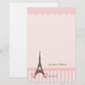 Papeterie Paris au printemps Girly (Devant / Derrière)