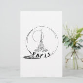 Papeterie paris dans une boule de verre (Debout devant)