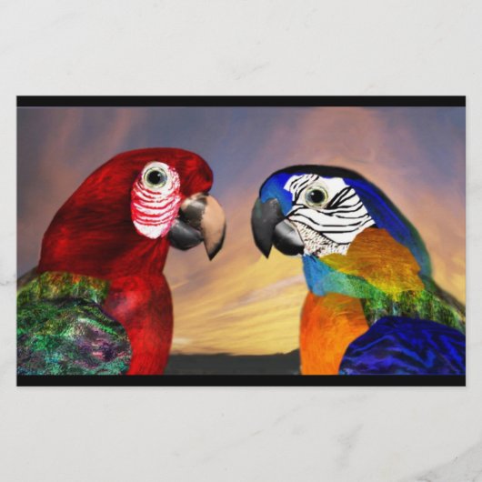 Papeterie PARROS HYPER / ARA ROUGE ET BLEU, noir (Devant)