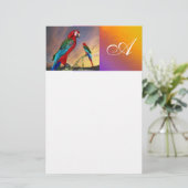 Papeterie PARROTS HYPER / MONOGRAMME ARA ROUGE, blanc (Debout devant)