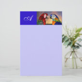 PAPETERIE PARROTS HYPER / MONOGRAMME ARA ROUGE ET BLEU (Debout devant)