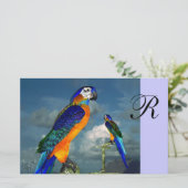 PAPETERIE PARROTS HYPER / MONOGRAMME D'ARA BLEU (Debout devant)