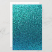 Papeterie Parties scintillant bleue turquoise Turquoise de F (Devant / Derrière)