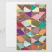 Papeterie Parties scintillant de couleurs Abstraites (Devant / Derrière)