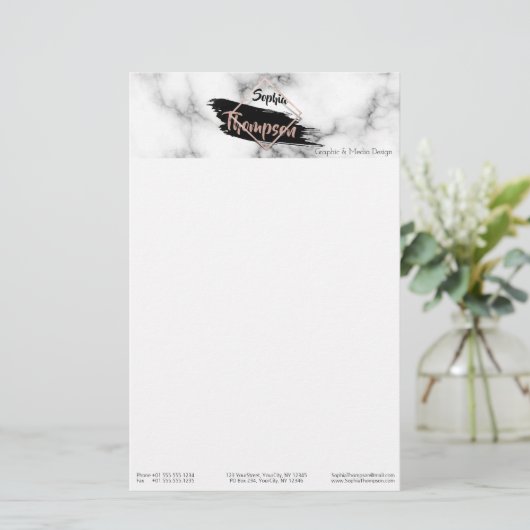 Papeterie Parties scintillant moderne de peinture en marbre (Debout devant)