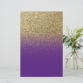 Papeterie Parties scintillant Royal Purple Gold Ombre (Debout devant)