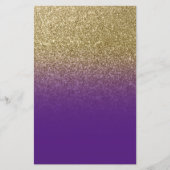 Papeterie Parties scintillant Royal Purple Gold Ombre (Devant)