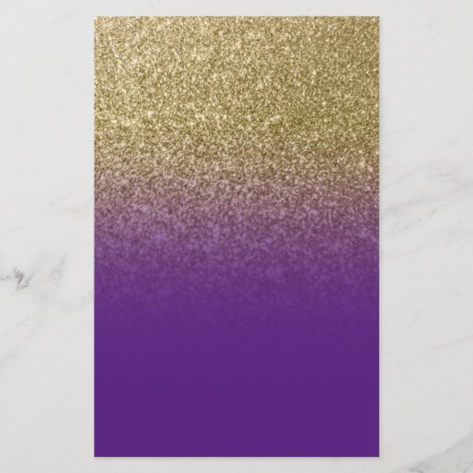 Papeterie Parties scintillant Royal Purple Gold Ombre (Devant)