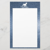 Papeterie Parties scintillant Unicorne et étoiles | Papier à (Dos)