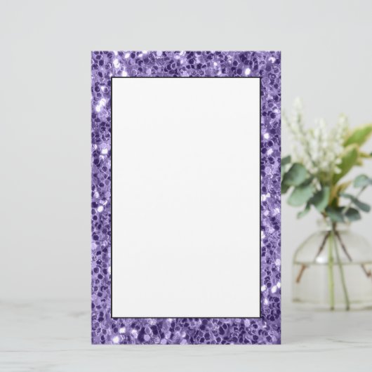Papeterie Parties scintillant violet ultra violet étincelle (Debout devant)