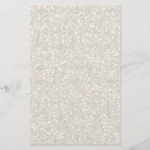 Papeterie Parties scintillantes blanches simples de