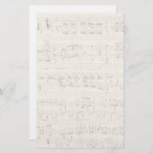 Papeterie Partition sur parchemin manuscrite en encre (Devant / Derrière)