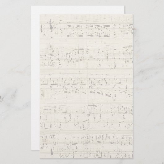 Papeterie Partition sur parchemin manuscrite en encre (Devant / Derrière)