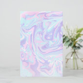 Papeterie Pastel Blue & Purple Marble Texture liquide (Debout devant)