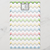 Papeterie Pastel Chevron avec Monogram de Shirley Taylor (Devant)
