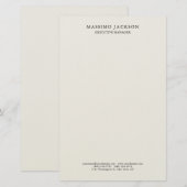 Papeterie Pastel Élégant Classique Simple Professionnel (Devant / Derrière)