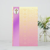 Papeterie Pastel Floral Cross (Debout devant)