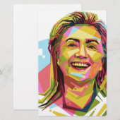 Papeterie pastel Hillary Clinton (Devant / Derrière)