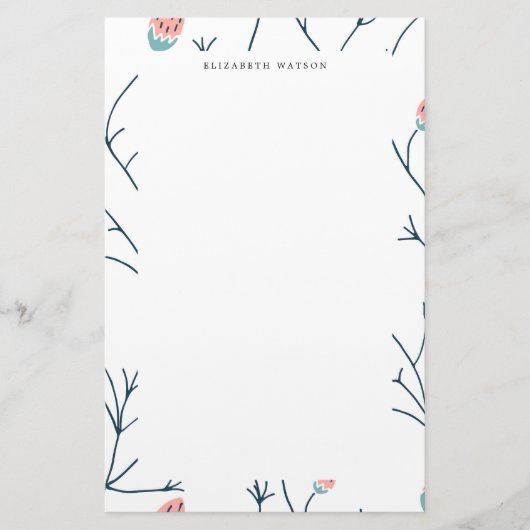 Papeterie Pastel Woodland | Monogramme (Devant)