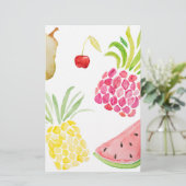 Papeterie pastèque d'ananas aux cerises de fruits d'aquarell (Debout devant)