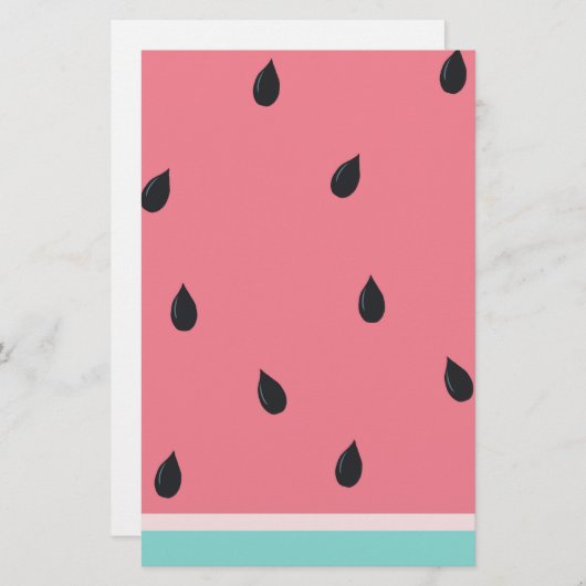 Papeterie Pastèque pâle (Devant / Derrière)