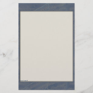 Papeterie Patchwork Music Stationery En Bleu