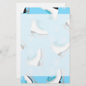 Papeterie Patinage artistique - Patinage sur glace Bleu avec (Devant / Derrière)